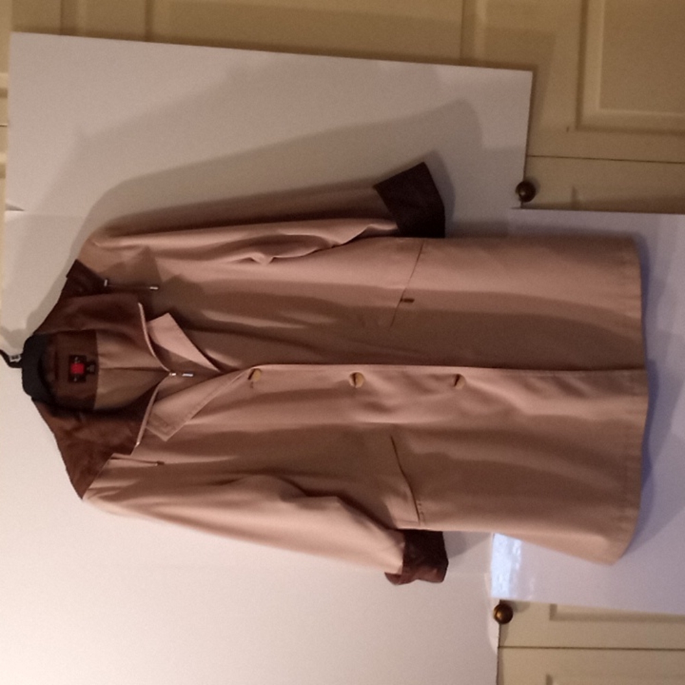 Gallery Trench Coat - Women Size (1X) - Beige - Picture 1 of 9